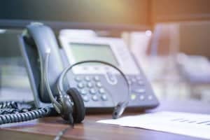 Contact center phone and headset